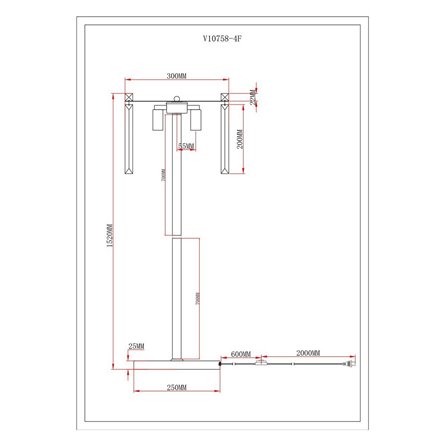 Торшер|Moderli|Moderli V10758-4F Levi