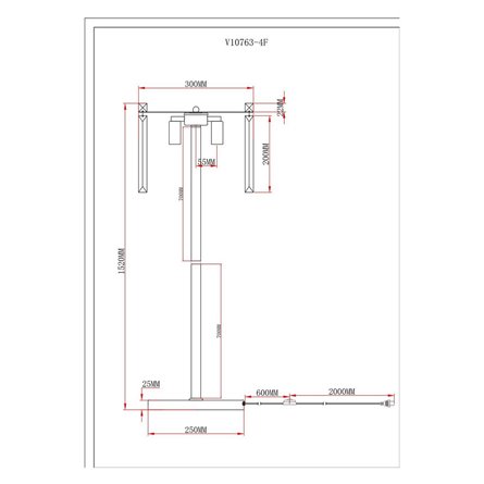 Торшер|Moderli|Moderli V10763-4F Levi