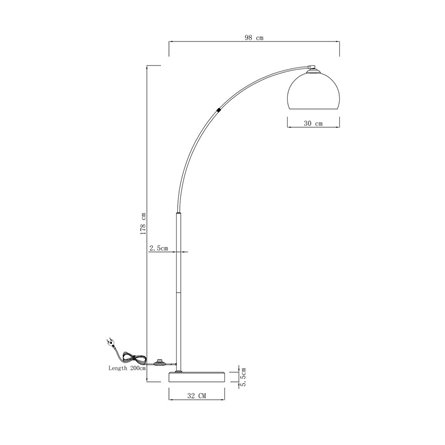 Торшер|Moderli|Moderli V10992-F Arco в дизайнерском стиле