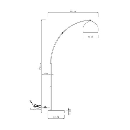 Торшер|Moderli|Moderli V10994-F Arco в дизайнерском стиле