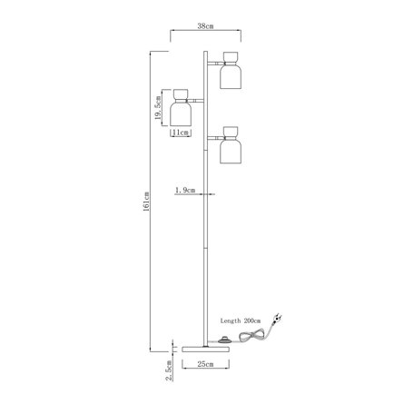Торшер|Moderli|Moderli V11006-F Hadley в дизайнерском стиле