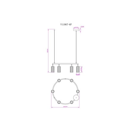 Люстра|Moderli|V11067-6P Cora подвесная