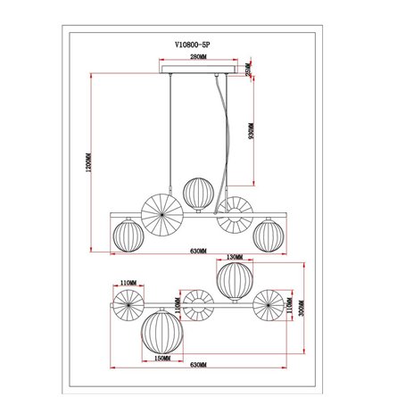 Светильник|Moderli|Moderli V10800-5P Renny подвесной