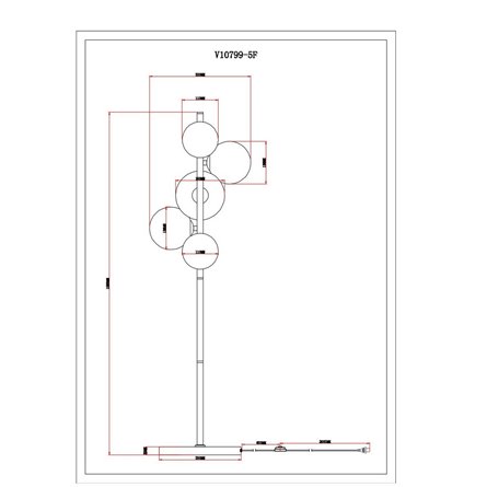Торшер|Moderli|Moderli V10799-5F Renny