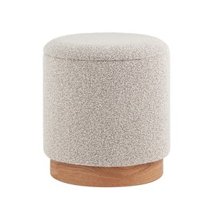 Пуф с ящиком Холли S букле бежевый