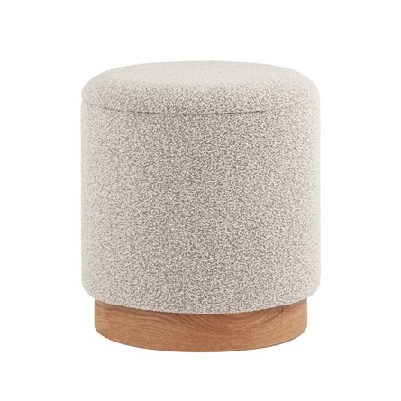 Пуф с ящиком Холли S букле бежевый