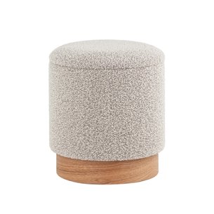 Пуф с ящиком Холли XS букле бежевый