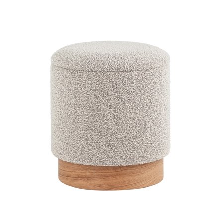 Пуф с ящиком Холли XS букле бежевый