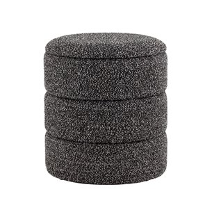 Пуф с ящиком Hive S букле черный меланж