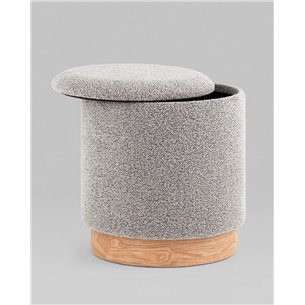 Пуф|Stool Group|с ящиком Холли S букле серый