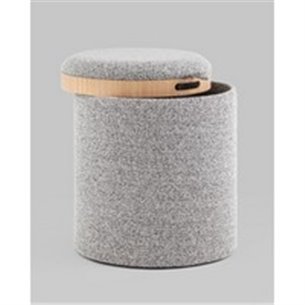 Пуф|Stool Group|с ящиком Хюгге S букле серый