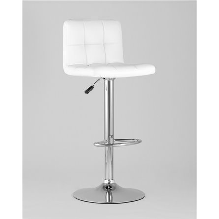 Стул барный|Stool Group|Малави LITE белый поворотно-подъемный механизм газ-лифт обивка сиденья из искусственной к