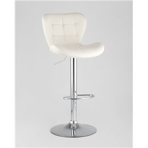 Стул барный|Stool Group|PORSCHE белый экокожа, прострочка, газлифт, хром