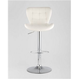 Стул барный|Stool Group|PORSCHE белый экокожа, прострочка, газлифт, хром