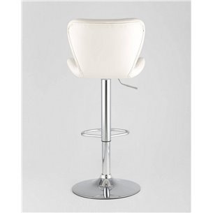 Стул барный|Stool Group|PORSCHE белый экокожа, прострочка, газлифт, хром