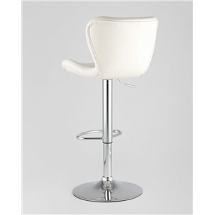 Стул барный|Stool Group|PORSCHE белый экокожа, прострочка, газлифт, хром