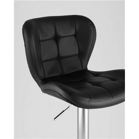 Стул барный|Stool Group|PORSCHE черный экокожа, прострочка, газлифт, хром