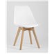 Комплект из четырех стульев|Stool Group|FRANKFURT белый пластик сиденье из экокожи ножки массив бука Комплект из четырех стульев|Stool Group|FRANKFURT белый пластик сиденье из экокожи ножки массив бука