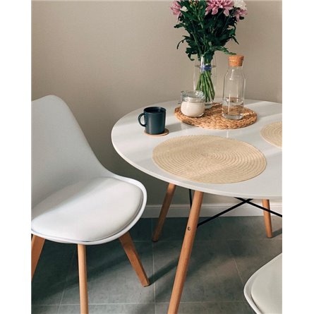 Комплект из четырех стульев|Stool Group|FRANKFURT белый пластик сиденье из экокожи ножки массив бука