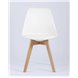 Комплект из четырех стульев|Stool Group|FRANKFURT белый пластик сиденье из экокожи ножки массив бука Комплект из четырех стульев|Stool Group|FRANKFURT белый пластик сиденье из экокожи ножки массив бука
