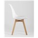 Комплект из четырех стульев|Stool Group|FRANKFURT белый пластик сиденье из экокожи ножки массив бука Комплект из четырех стульев|Stool Group|FRANKFURT белый пластик сиденье из экокожи ножки массив бука