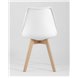 Комплект из четырех стульев|Stool Group|FRANKFURT белый пластик сиденье из экокожи ножки массив бука Комплект из четырех стульев|Stool Group|FRANKFURT белый пластик сиденье из экокожи ножки массив бука