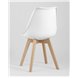 Комплект из четырех стульев|Stool Group|FRANKFURT белый пластик сиденье из экокожи ножки массив бука Комплект из четырех стульев|Stool Group|FRANKFURT белый пластик сиденье из экокожи ножки массив бука