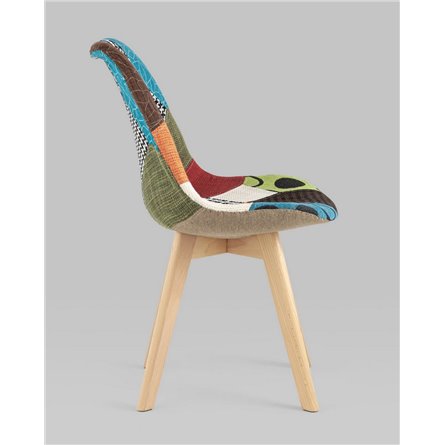 Комплект из четырех стульев|Stool Group|FRANKFURT пэчворк тканевая обивка ножки массив бука