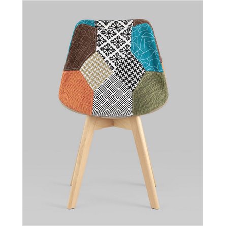 Комплект из четырех стульев|Stool Group|FRANKFURT пэчворк тканевая обивка ножки массив бука