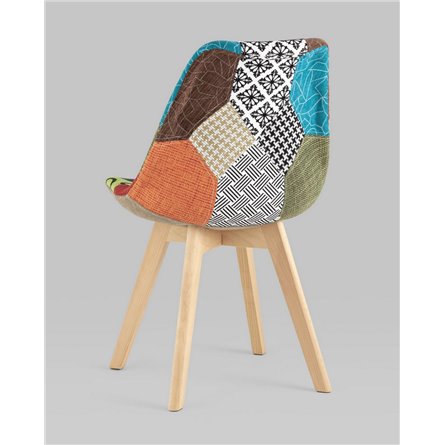 Комплект из четырех стульев|Stool Group|FRANKFURT пэчворк тканевая обивка ножки массив бука