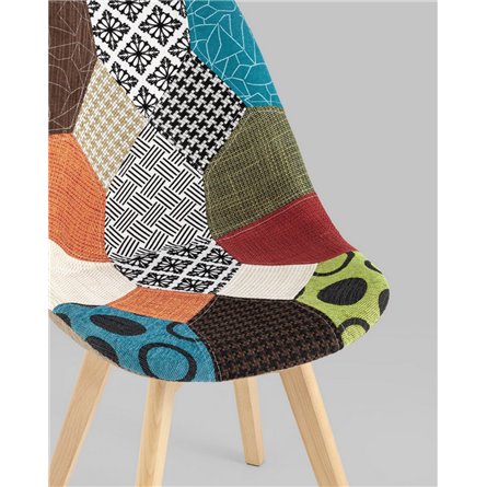 Комплект из четырех стульев|Stool Group|FRANKFURT пэчворк тканевая обивка ножки массив бука