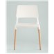 Комплект из четырех стульев|Stool Group|BISTRO белый пластик ножки из массива бука Комплект из четырех стульев|Stool Group|BISTRO белый пластик ножки из массива бука