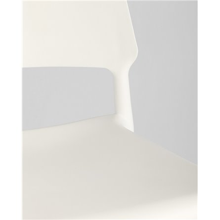 Комплект из четырех стульев|Stool Group|BISTRO белый пластик ножки из массива бука