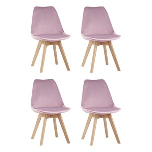 Стул FRANKFURT велюр розовый 4 шт.