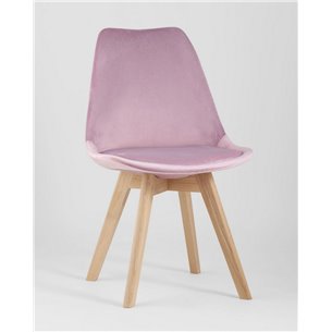 Комплект из четырех стульев|Stool Group|FRANKFURT велюр розовый ножки массив бука