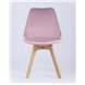 Комплект из четырех стульев|Stool Group|FRANKFURT велюр розовый ножки массив бука Комплект из четырех стульев|Stool Group|FRANKFURT велюр розовый ножки массив бука