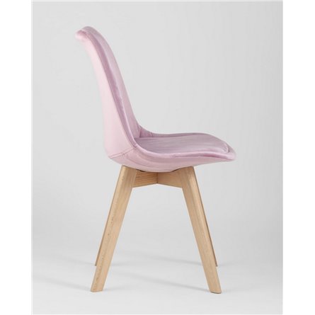 Комплект из четырех стульев|Stool Group|FRANKFURT велюр розовый ножки массив бука