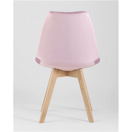 Комплект из четырех стульев|Stool Group|FRANKFURT велюр розовый ножки массив бука