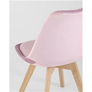 Комплект из четырех стульев|Stool Group|FRANKFURT велюр розовый ножки массив бука