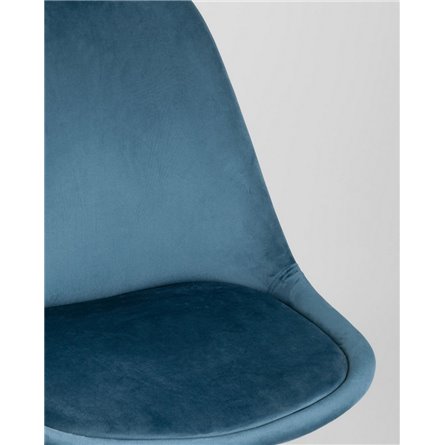 Комплект из четырех стульев|Stool Group|FRANKFURT велюр синий ножки массив бука