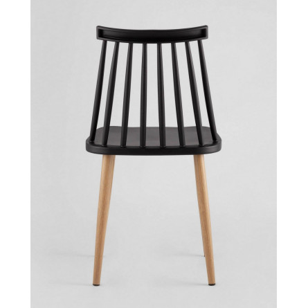 Комплект из четырех стульев|Stool Group|Морган черный, ножки металлические с принтом под дерево