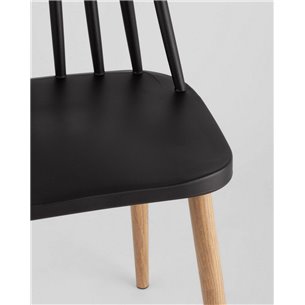Комплект из четырех стульев|Stool Group|Морган черный, ножки металлические с принтом под дерево