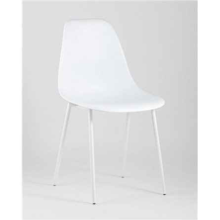 Комплект из четырех стульев|Stool Group|KON белый пластик ножки металл