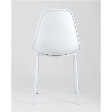 Комплект из четырех стульев|Stool Group|KON белый пластик ножки металл