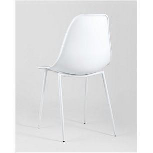 Комплект из четырех стульев|Stool Group|KON белый пластик ножки металл