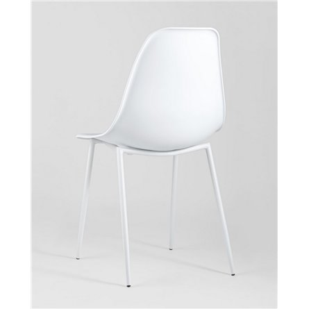 Комплект из четырех стульев|Stool Group|KON белый пластик ножки металл