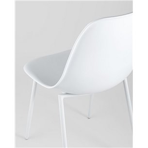 Комплект из четырех стульев|Stool Group|KON белый пластик ножки металл