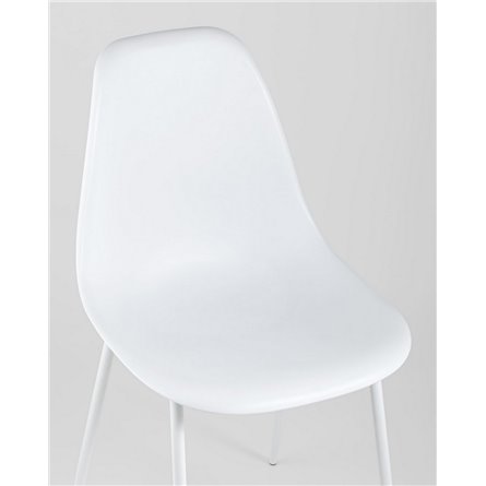 Комплект из четырех стульев|Stool Group|KON белый пластик ножки металл
