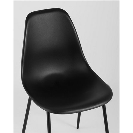 Комплект из четырех стульев|Stool Group|KON черный пластик ножки металл