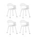 Стул Lady пластик белый 4 шт.